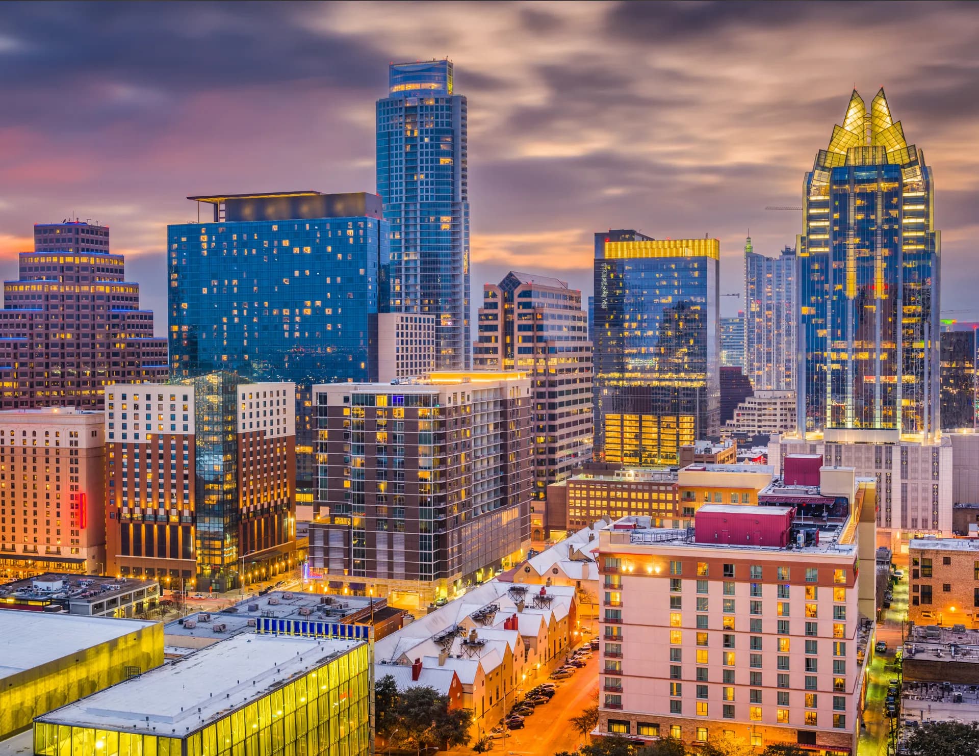 Austin skyline at dusk