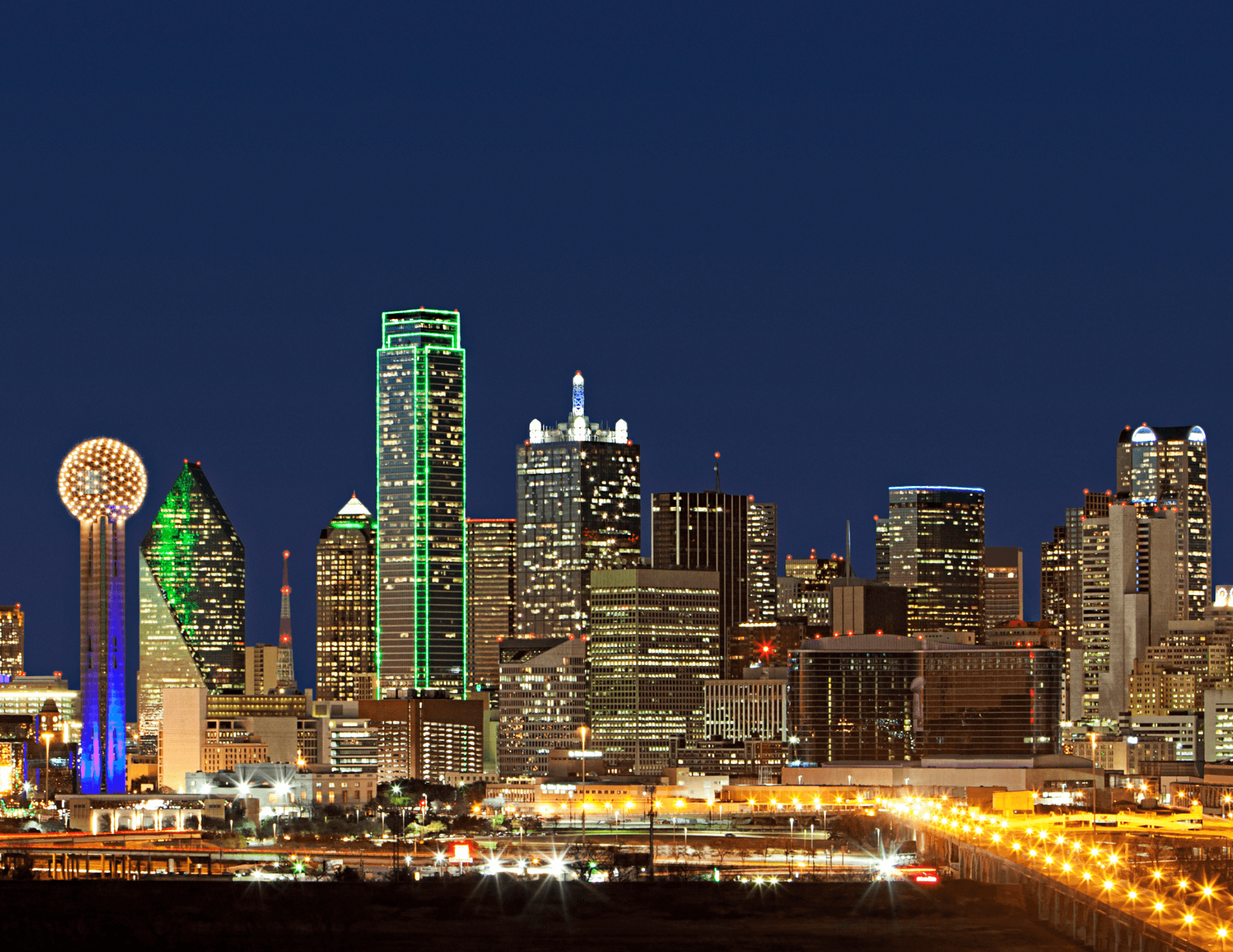 Dallas and DFW skyline image for commercial real estate advisory market page.